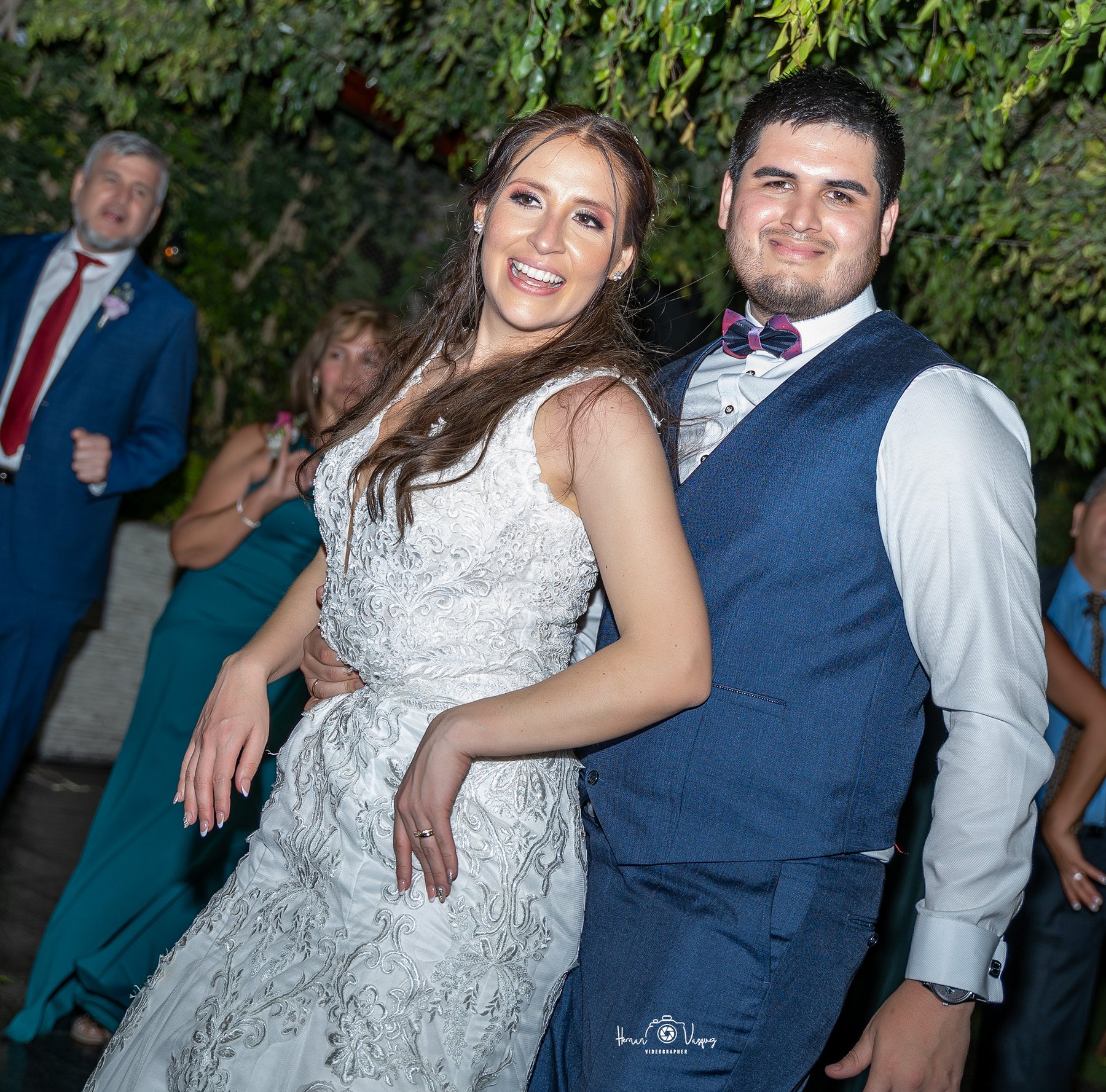 Retrato de pareja durante su boda